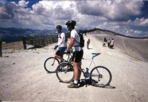 Kevin and Bryan about to descend down Mammoth Mountain